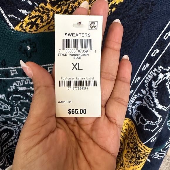 Sun + Stone Multicolor Patterned Sweater - Picture 2 of 4